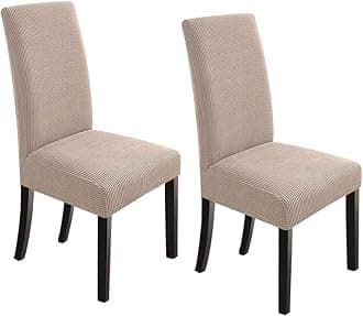 Dining Chair Covers Stretch Chair Covers Parsons Chair Slipcover Chair Covers for Dining Room Set of 2,Khaki