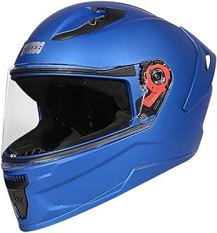 Studds Raider Super Isi Certified Full Face Motorcycling Helmet for Men and Women with Spoiler and Clear Visor(Matt Black-M)