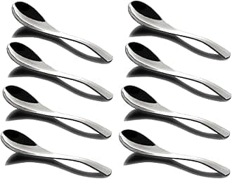 Set of 8-6.5 x1.8 Inches Functional Heavy-Weight Stainless Steel Soup Spoons Table Spoons with Modern Look Excellent Shape (8)