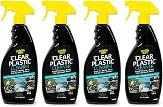 Invisible Glass 92084-4PK Clear Plastic Cleaner for Cars, Motorcycles, RVs, Boats, Helmet Visors, Golf Carts, Acrylic and Vinyl Windows, Streak-Free, Haze-Free, Removes Static, 22 Fl Oz, Pack of 4
