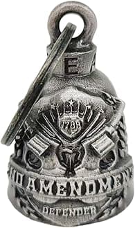 Motorcycle Bell with Hanger for Biker, Good Luck Biker Bells and Motorcycle Accessories Keychain Lucky Bell, 1789, Medium