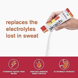 Skratch Labs Hydration Packets - Hydration Drink Mix, Fruit Punch (20ct) - Electrolyte Powder Packets Developed for Athletes and Sports Performance - Gluten Free, Vegan, Kosher