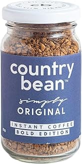 Country Bean Original (Non-flavoured) Instant Coffee Powder 50 G | 100% Arabica, Freeze-dried coffee | No Added Sugar | Makes 25 Cups