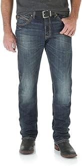 Mens Retro Slim Fit Straight Leg Jean