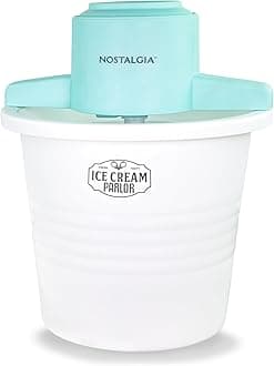 Electric Ice Cream Maker – Parlor Style, Old Fashioned Soft Serve Ice Cream Machine Makes Frozen Yogurt or Gelato in Minutes - Fun Kitchen Appliance – White - 4 Quart