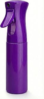 Hula Home Continuous Spray Bottle for Hair (10.1oz/300ml) Empty Ultra Fine Plastic Water Mist Sprayer – For Hairstyling, Cleaning, Salons, Plants, Essential Oil Scents & More - Purple