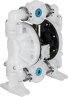 VEVOR Air-Operated Double Diaphragm Pump 1 inch Inlet/Outlet 30GPM Polypropylene Max 120PSI for Chemical and Industrial Use