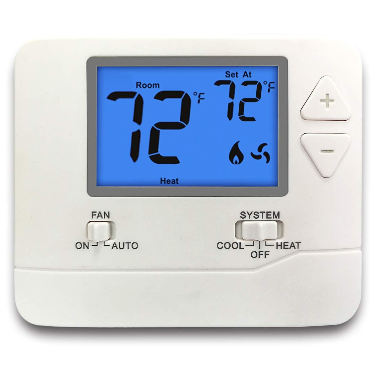 ELECTECK Digital Thermostat with Large LCD Display, Non-Programmable, Compatible with Single Stage Electrical and Gas/Oil