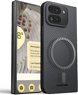Thinborne Compatible with Pixel 9 Pro Fold Case, [600D Aramid Fiber] [Magnetic] [Ultra Thin] [Minimalist Style] [Carbon Fiber] - Version 2.0