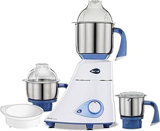 - Diamond 750 Watt Mixer Grinder | 3 Jars & Flexi lid | 2yr Guarantee & Lifelong Free Service | FBT Motor I Powerful Grinding & Blending | Perfect for Smoothies & More I White Color |