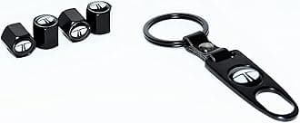 Careflection Premium Car Tyre Valve Cap Air Cap Car Tyre Valve Stem Cap Air Covers with Keychain Compatible for All Tata Cars