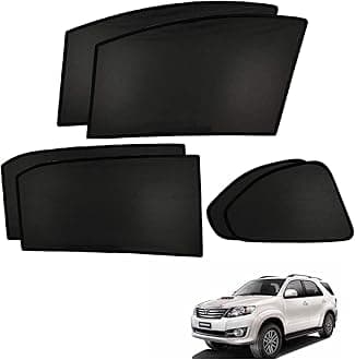 Auto Addict Fix Car Window Sunshades (Side Windows,Non Magnetic) for Fortuner Old (2008-2015)