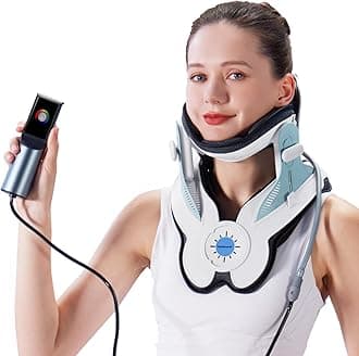 Twinklepoch Cervical Neck Traction Device, Electric Air Pump Device With 3 Power And 8 Built-In Airbag Support, Pain Relief Relaxation