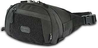 M-Tac Fanny Pack for Men Tactical Belt Bag - Large Companion Waist Bag - Black Cross Body Bag for EDC - Waist Pack