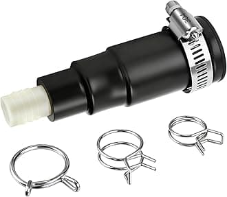 Dreyoo 1 Set Dishwasher Drain Hose Adapter Compatible with Insinkerator Garbage Disposals, Dishwasher Hose Connector Include Inlet Connector, Clamp and Spring Clamps