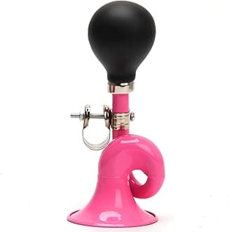 Bugle Horn, Retro Clown Horn, Kids Bike Horn, Coolrunner Classic Vintage Metal Twist Loudspeaker Siren Hooter Snail Air Horn for Vehicles Bicycles Golf Cart