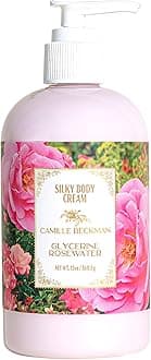 Camille Beckman Glycerine Rosewater Silky Body Cream 400ml Pump Bottle, Glycerine Rosewater, 400ml