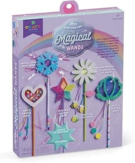 Craft-Tastic — Make Your Own Little Magical Wands — Everything Included for 5 Fun DIY Magic Wands Art & Crafts Projects — Ages 4+
