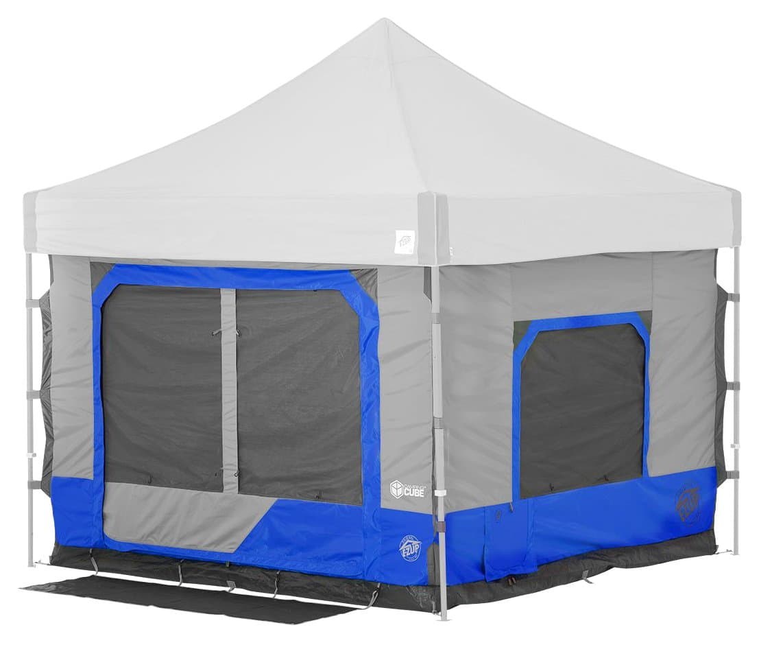 Camping Cube 6.4, Converts 10' Straight Leg Canopy into Camping Tent, Royal Blue (Canopy/Shelter NOT Included)