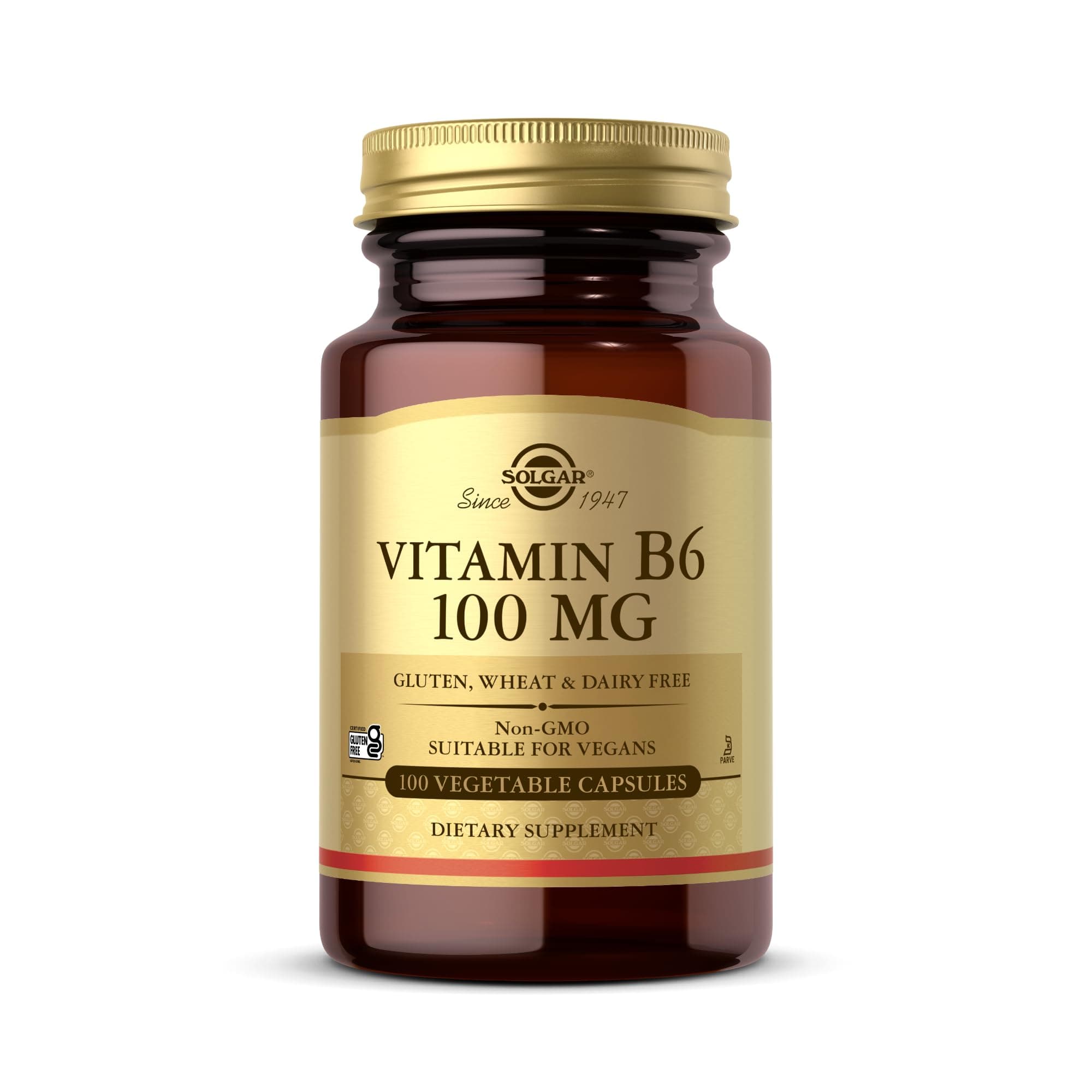 Vitamin B6 100 Mg Vegetable Capsules, Count