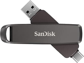 SanDisk Extreme PRO DUAL Drive 512GB (USB Type-A & Type-C Connectors, High Performance Flash Drive, Read speeds up to 1000 MB/s, Data Encryption, Automatic backup, file management, Metal Design) Black