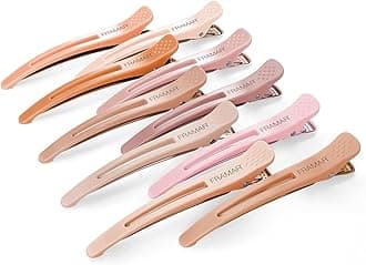 Framar Neutral Creaseless Hair Clips 10 pack – Professional Salon Hair Clips for Styling Sectioning, Hair Styling Clips, Hair Clip For Sectioning, Hair Sectioning Clips – Prevents Creases Or Dents