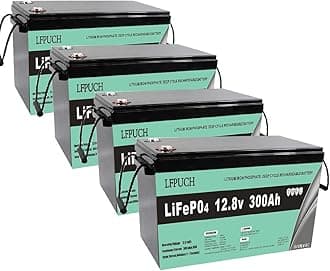 LiFePO (48V)-15KWH LiFePO4 Battery 48V(51.2V) 300Ah Lithium leisure battery, Lithium Iron Phosphate Battery for RV, Solar System,Boat, Marine, mobility scooter.（4 packs 12.8V 300AH in series）
