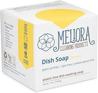 Meliora Cleaning Products Dish Soap Bar, Lemon