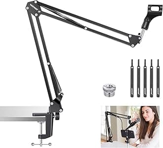 Neewer 40063970 Suspension Boom Scissor Arm Stand for Microphone