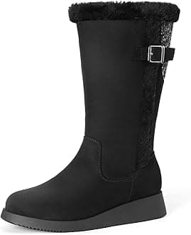 DREAM PAIRS Womens Winter Snow Boots Mid-Calf Fashion Furry Warm Tall Boot
