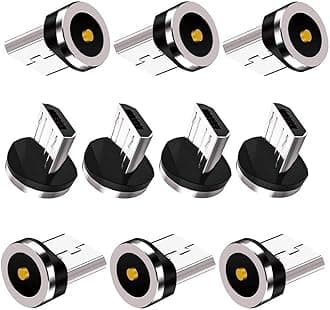 Magnetic Charging Series (Micro Tips) 10pcs,Just Micro USB Tips Without USB Cable Cords,Compatible for MicroAndriod SmartSeries.