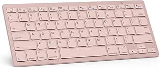 OMOTON Bluetooth Keyboard for iPad 10th Generation, iPad 10.2 (9th/8th/7th), iPad Pro 13/12.9/11 inch, iPad Air 13/11 inch, iPad Air 5th/4th Gen, iPad Mini and More Bluetooth Enabled Devices, Pink