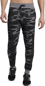 Peppyzone Men's Cotton Camouflage Slim Fit Track Pants for Men & Joggers | Durable Sports Trackpant – Ideal for Gym, Casual, Running & Active Wear | Men Trackpants