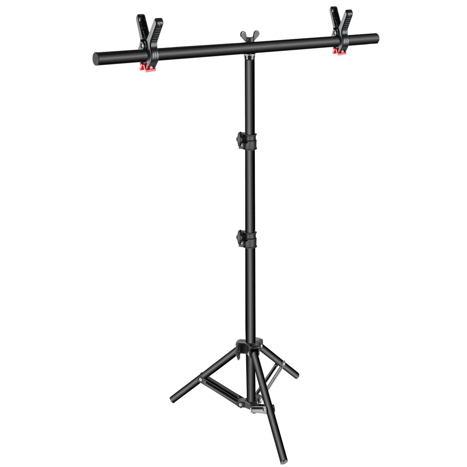 Neewer T-shape Background Backdrop Support Stand Kit: 32-80 inches/81-203 centimeters Adjustable Tripod Stand and 35.4 inches/90 centimeters Crossbar with 2 Tight Clamps for Video Studio Photography