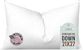21 Inch by 27 Inch : Pillowflex Synthetic Down Pillow Inserts for Shams Aka Faux / Alternative (21 Inch by 27 Inch)