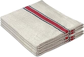 G 1 Cotton Floor Cleaning Duster/Cloth/Mop/Pocha (Off White, Extra Large Size, 30 inch x 30 inch) - Pack of 4