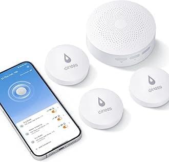Winees WiFi Water Leak Detector, 3 Pack Water Sensors with 100dB Adjustable Alarm, Leak Alert Email&SMS Notification, 365 Days Life, 100M Transmission for Basement, Bathroom, Laundry, IFTTT, S1 Plus