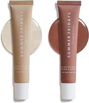 Summer Fridays Tinted Lip Butter Balm - Conditioning Vegan Lip Balm for Instant Moisture, Shine & Hydration - Sheer-Tinted, Soothing Skincare (Vanilla & Vanilla Beige)