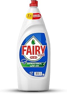 Fairy Plus Antibacterial Dishwashing Liquid Soap, With Alternative Power To Bleach, 1.25L