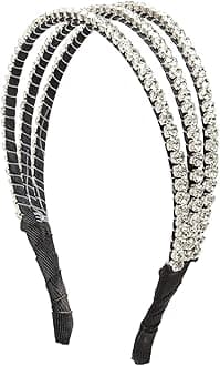 Vogue Hair Accessories Crystal Beaded Plastic Fancy Party Wedding Hairband For Girls