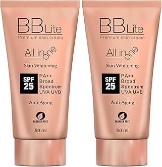 Ethiglo BBlite Premium Skin Cream - All-in-One Benefits | Skin Whitening, Anti-Ageing, SPF25, PA++, Broad Spectrum, UVA, UVB Protection : Pack of 2