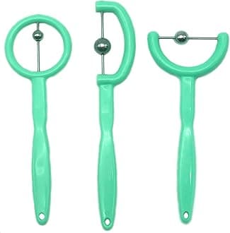 3pcs Kids Tongue Tip Lateralization Elevation Tools Tongue Tip Exercise Set Oral Muscle Training Tool Autism Speech Therapy Tools (Green)