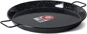 Garcima 16-Inch Enameled Steel Paella Pan, 40cm