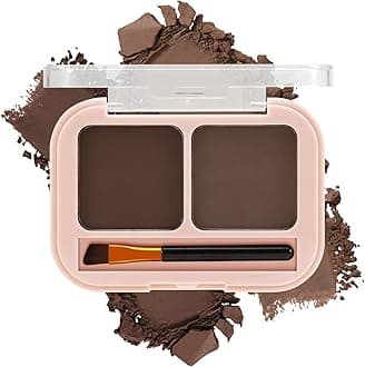 Waterproof Eyebrow Powder,2 Shades Eye Brow Palette with Brush,Long Wear Eyebrow Makeup,Eyebrow Filler