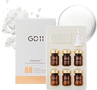 GD11 Exosome Ampoule Set, Freeze-Dried Powder 0.07 fl oz + Moisture Activator 0.17 fl oz, Firm-Looking Skin & Even Tone, K-beauty Glass-Skin Glow, 3 Pairs (50,000ppm Exosome Powder + Activator)