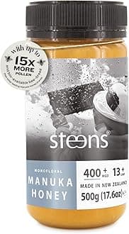Steens Manuka Honey - MGO 400+ - Pure & Raw 100% Certified UMF 13+ Manuka Honey - Bottled and Sealed in New Zealand - 500g
