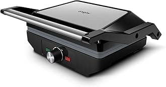 Wipro Elato BS204 1600 Watt Jumbo Ceramic Grill Sandwich Maker, Multi Heating Modes,180° Open Sandwich Griller, Non-Toxic BPA,PTFE,PFOA&PFAS Free, 2 Year Warranty, Large Bread Size for 2 Slices