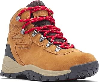 Columbia Womens Newton Ridge Plus Waterproof Amped, Elk/Mountain Red, 5.5