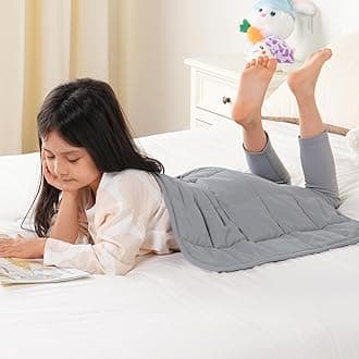 Topblan Weighted Blanket 2 lb, 19" x 21" Weighted Lap Pad, Breathable Microfiber, Premium Glass Bead for Calming, Washable, Grey