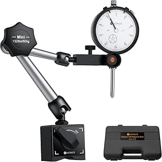 – Neoteck Precision Dial Indicator Gauge 0-20mm with Magnetic Base 60kg/132lbs
